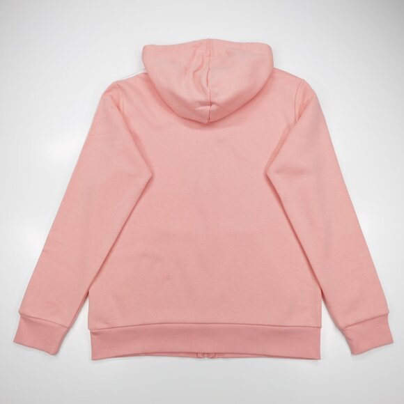 Adidas Women's Pocket Essentials 3 Stripes Full Zip Fleece Hoodie Pink Size L - Picture 5 of 10